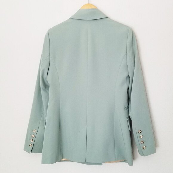 NEW Topshop Kiki Double Breasted Blazer Jacket Size 6 Sage Green Retro Chic $95 - Picture 8 of 16